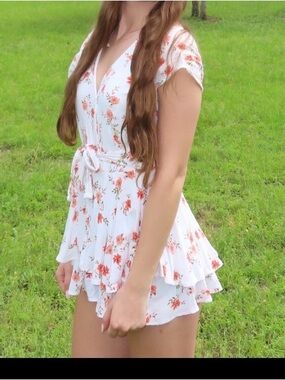 White Floral Altard State Romper